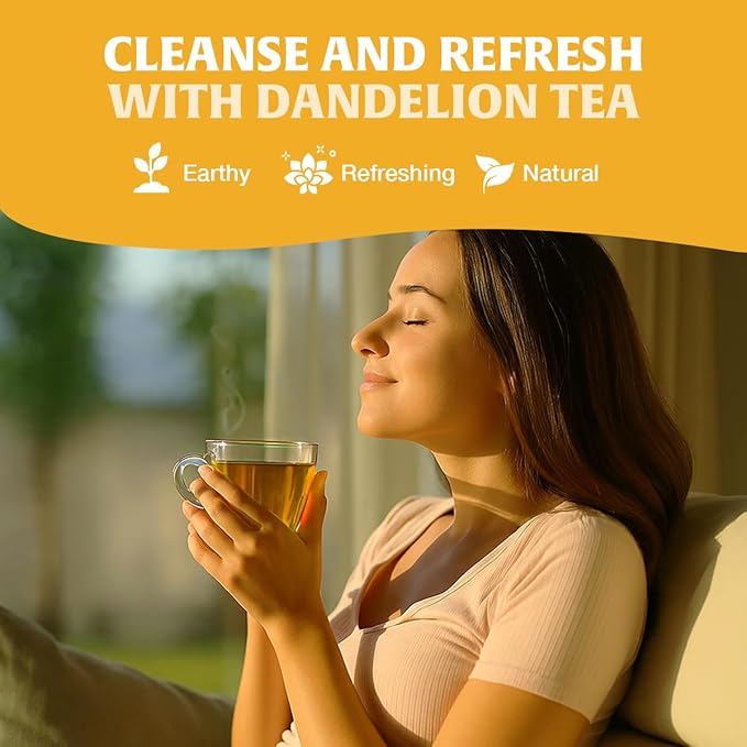 HANDPICK - Dandelion Root Tea bags, 100 Teabags - Natural Dandelion Herbal Tea - Non-GMO - Caffeine-free