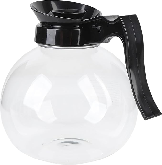 1.8L Glass Coffee Pot, Coffee Server Heat Proof Coffee Carafe High Borosilicate Glass Pitcher for Brewing & Serving, Clear Coffee Decanter for Outdoor Travel Picnics