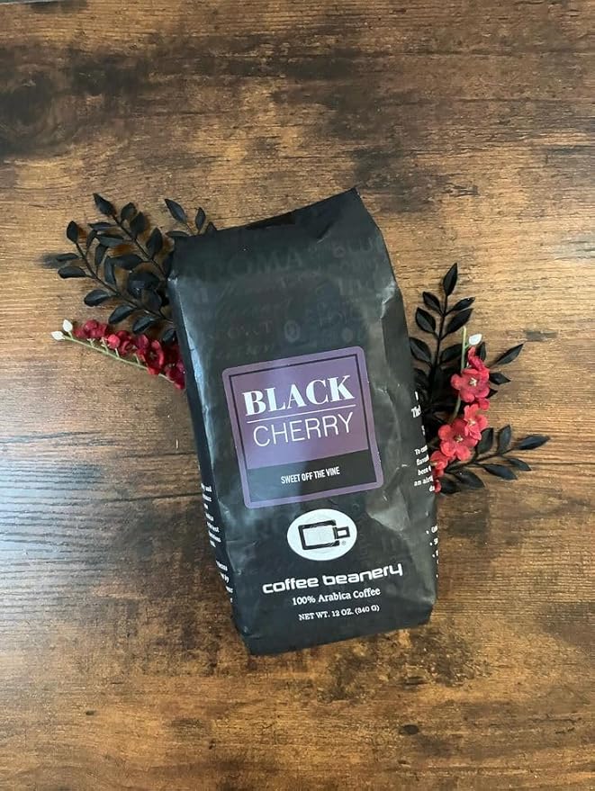 Coffee Beanery Black Cherry Flavored Coffee | 100% Specialty Arabica Coffee | 12oz bag (Automatic Drip)