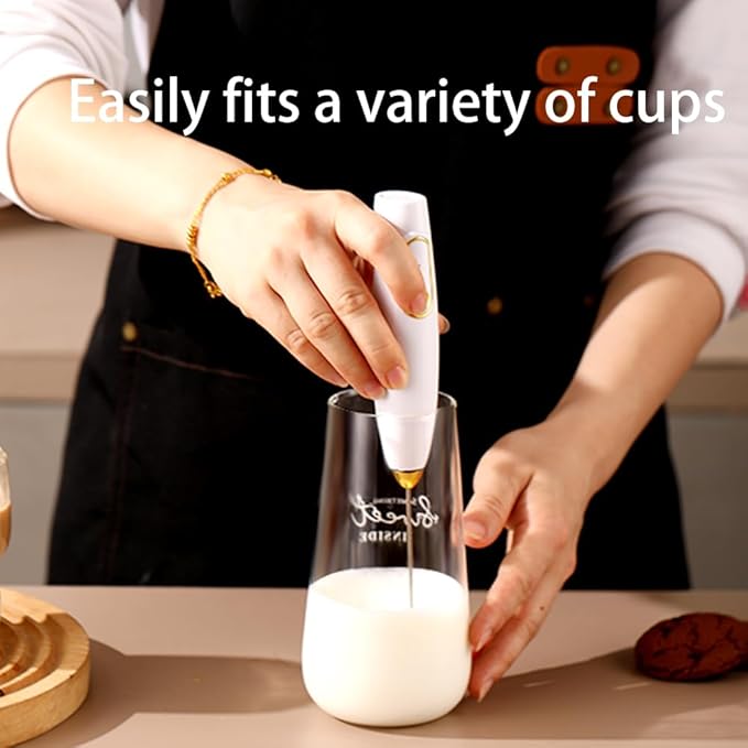 Electric Milk Frothers,Stainless Steel,Mini Handheld.Quick Type-C Charging for Coffee Lattes,Cappuccinos,Egg Whipping & Hot Choc.With Double-Layer Stirrer Head.(black)