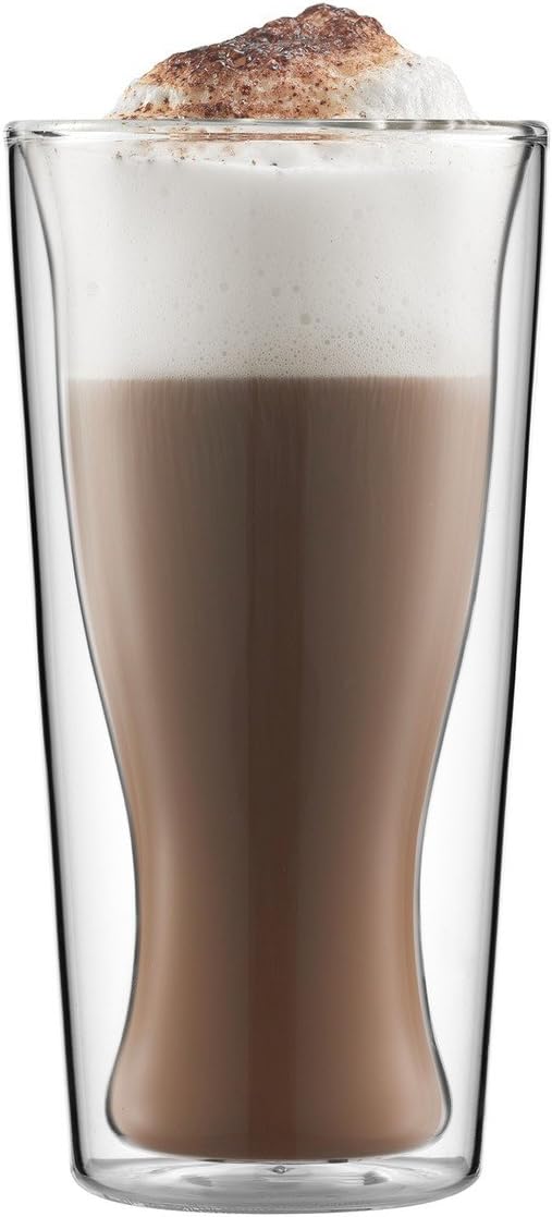 Bodum 2 Piece 12 oz SKAL Double Wall Glass, Clear