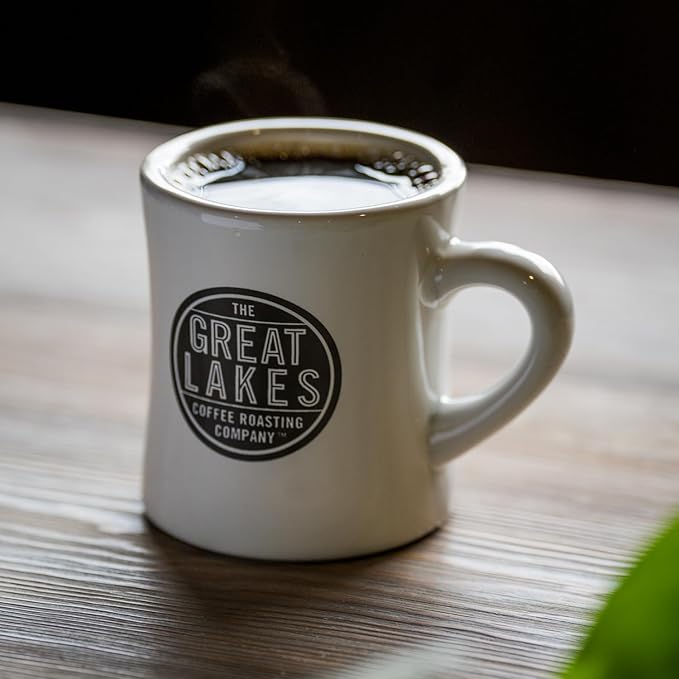 Great Lakes Medium/Dark Roast Whole Bean Coffee, Mackinac Island Signature Blend, Farmer Direct Sourced from Brazil, Columbia, Ethiopia, and Guatemala, 12 Ounces
