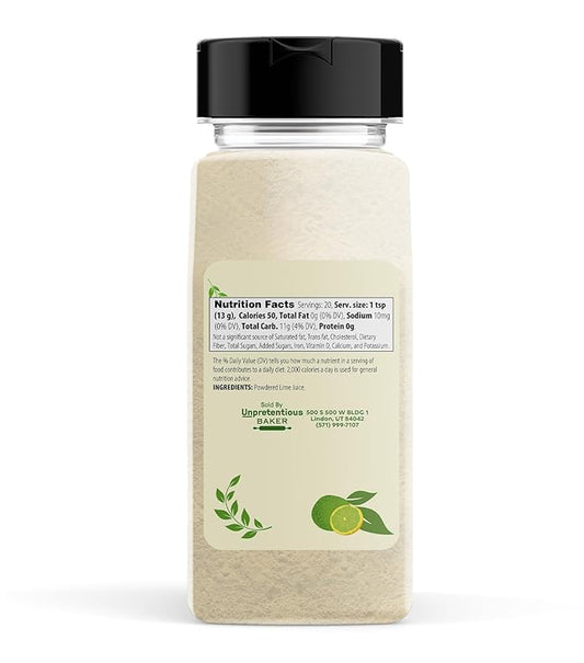 Unpretentious Lime Fruit Powder (2 Cups) Delicious Sour Flavor, Non-GMO, Adds Flavor to Drinks