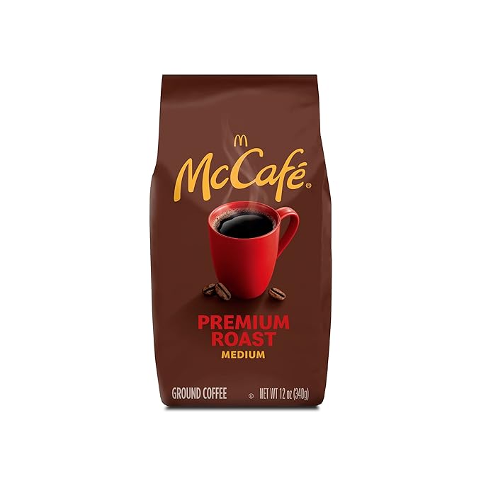 McCafe Premium Roast, Medium Roast Ground Coffee, 12 oz Bag (Pack of 2)