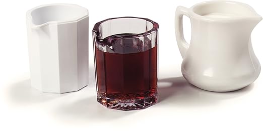 Carlisle FoodService Products 456007 Personal Plastic Portion Syrup and Creamer Pitcher, 2.1 oz, Clear (Pack of 2)