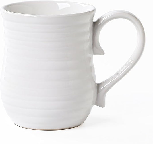 21 oz Large Ceramic Coffee Mugs, Handmade Cup with Large Handle, Big Tea and Coffee Cups for Office and Home, Microwave and Dishwasher Safe (White)