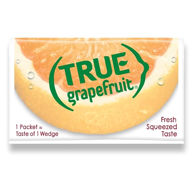 True Grapefruit 32ct (Pack of 1) - Water Enhancer - Bulk Dispenser - 0 Calorie Drink Mix Packets For Water - Sugar Free Grapefruit Flavoring Powder Packets