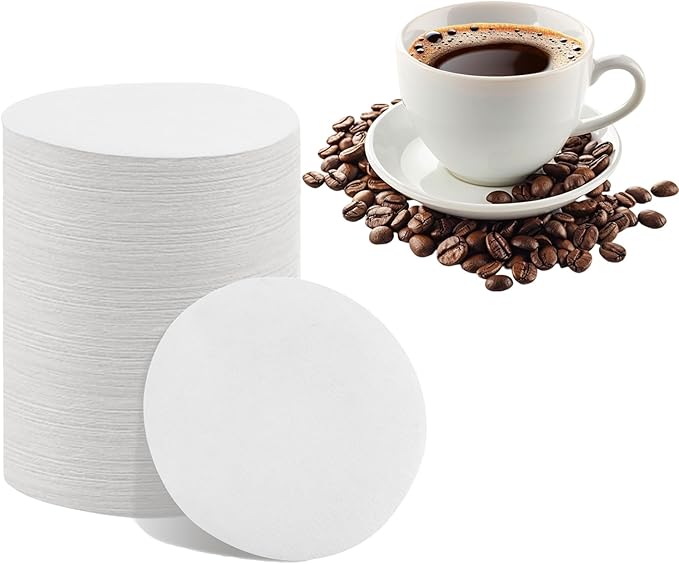 600Pcs Replacement Paper Filters, 2.5" Round Coffee Filters Compatible with Aeropress Coffee Maker and Moka Pot, Unbleached Disposable Coffee Filters