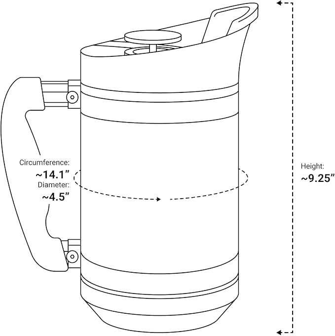 BruTrek Basecamp Coffee Press - Double Wall Vacuum Insulated Stainless Steel - Bru-Stop Technology, No Grounds in Coffee, No Spill Lid (Snowflake White, 32 fl.oz)