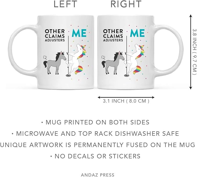 Andaz Press Funny Quirky 11oz. Ceramic Coffee Tea Mug - Thank You Gift, Horse Unicorn, 1-Pack, Birthday Ideas for Coworker Him Her, Gift Box