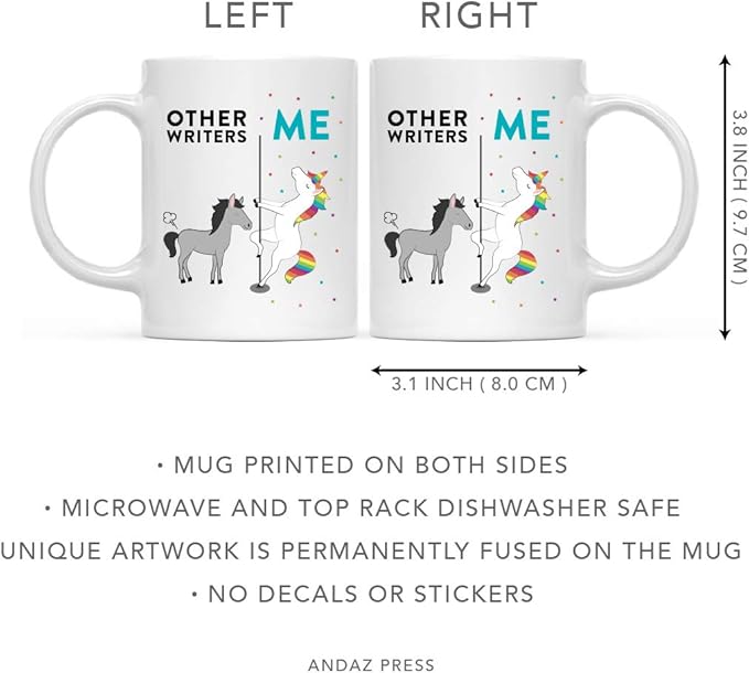 Andaz Press Funny Quirky 11oz. Ceramic Coffee Tea Mug, Thank You Gift, Horse Unicorn, 1-Pack, Birthday Ideas, Coworker Him Her, Gift Box