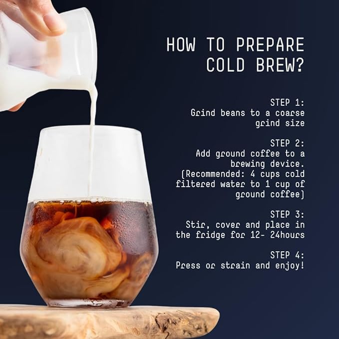 Stone Street Cold Brew Coffee, Low Acid, 100% Arabica, Gourmet Coffee - Breakfast Blend, Medium Roast, Whole Bean, 1 LB