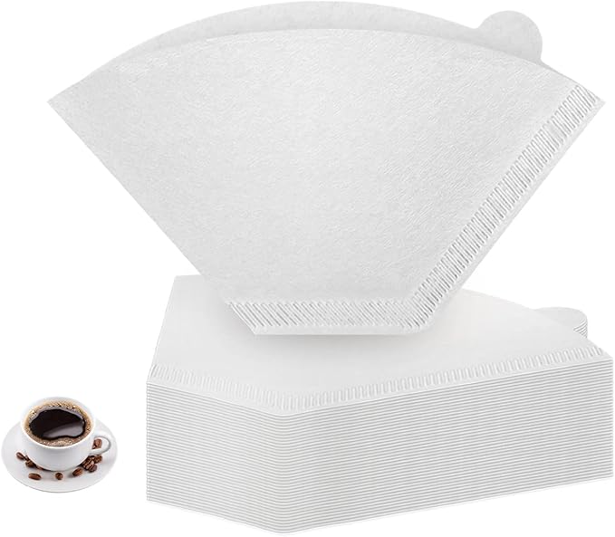 Coffee Filters #2 Cone Paper, 200 Count White Disposable Natural Coffee Filter Paper for Pour Over and Drip Coffee Makers, #2 Cone Filter U-Shaped (2-6 Cup)