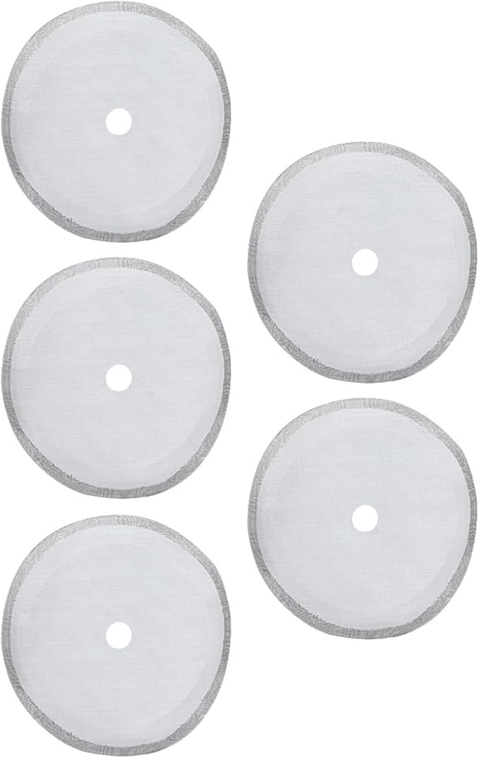 KooingTech 5pcs French Press Filter, 2.8in 304 Stainless Steel French Press Screen, Reusable French Press Filters for Press Coffee Tea Machine Tea Granules Coffee Grounds Filter