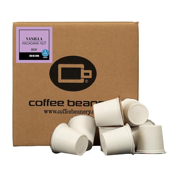 Vanilla Macadamia Nut Decaf Coffee Pods by Coffee Beanery | 192ct Bulk Flavored Decaf Coffee Pods Medium Roast Coffee