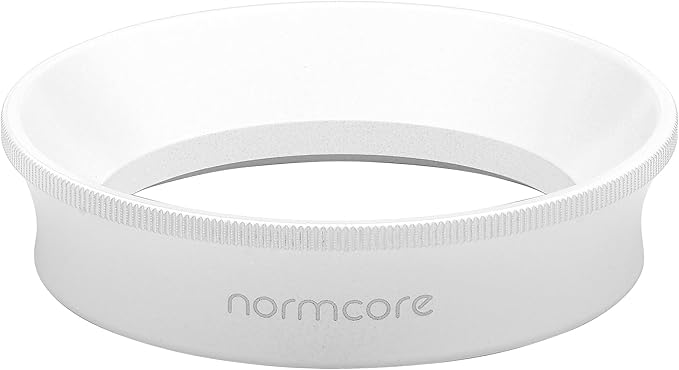 Normcore 51mm Magnetic Dosing Funnel, Espresso Dosing Ring, 18mm Anodized Aluminum with 8 Neodymium Magnets Compatible with 51mm Delonghi Portafilter, Non-stick coating White