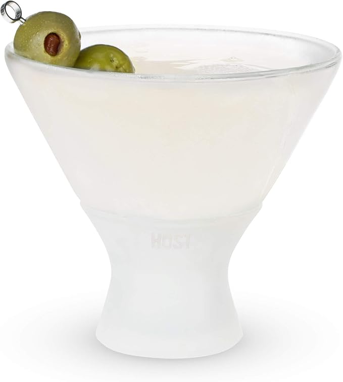 Host Stemless Martini Glasses, Cocktail Glasses, Double Walled Insulated Drinking Glass, Frozen Cups to Keep Your Drinks Cold, Set of 2