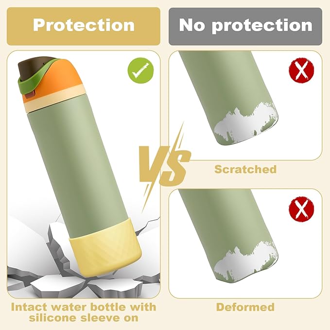 Silicone Boot for Owala Water Bottle 24 oz 32 oz 40 oz, Anti-Slip Protective Sleeve for FreeSip/Twist/Flip Stainless Steel Water Bottles Accessories