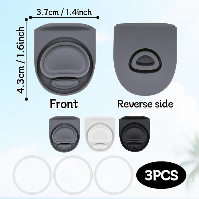 3 Sets Replacement Seal Stopper and O Ring Gasket Compatible with Owala FreeSip 24oz 32oz,Water Bottle Lid Insert Cap Rubber Seal Parts for Owala 16/19/24/32/40oz Mouth Piece Accessories Z3K13