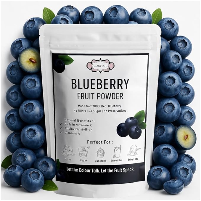 Confect Blueberry Powder | Pure & Natural Fruit Powder for Smoothies, Baking, Beverages, Juices, Tea & DIY Recipes | Vegan, Gluten-Free, No Added Sugar – 10 OZ