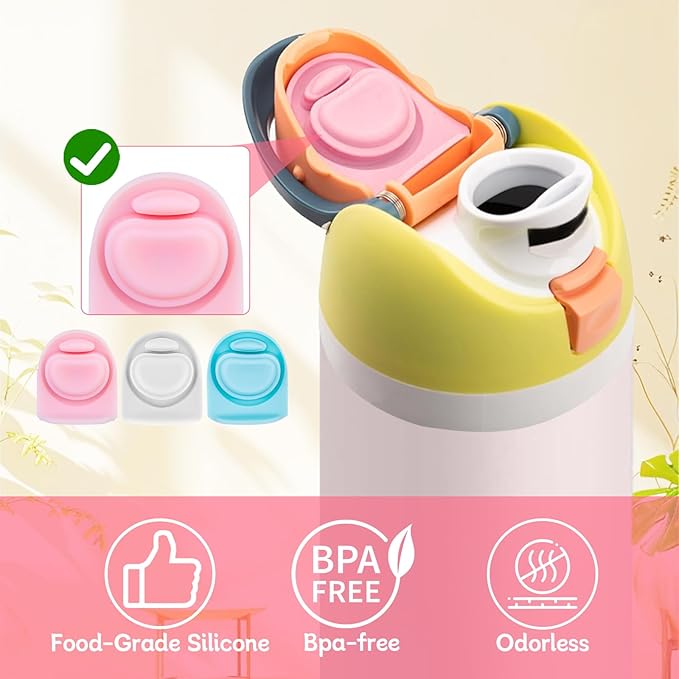 3pcs Replacement Rubber Stopper Seal Compatible with Owala FreeSip 24oz 32oz,Water Bottle Lid Cap Silicone Seal Parts for Owala 16/19/24/32/40oz Spout Gasket Mouthpiece Piece Accessories B3S6