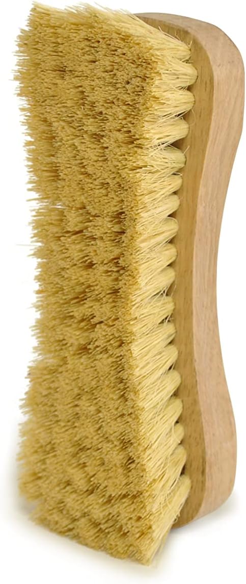 All-Natural Wooden Scrub Brush Set | Eco-Friendly Cleaning Brush Set with Tampico Bristles | Floor Scrub Brush & Shower Scrubber for Bathroom, Tub, Kitchen & Carpet | Sustainable Set – Pack of 2