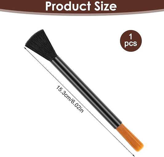 Coffee Grinder Cleaning Brush, Double Head Espresso Brush, Barista Dusting Brushes with Nylon Bristles, Aluminum Handle Grinder Cleaning Tool for Home Kitchen Coffee Machine Clean