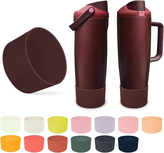 Silicone Boot for Owala 30oz & 40oz FreeSip Sway Bottles & Tumblers - Non-Slip, Scratch-Resistant, Stability Enhancer, Available in 12 Colors (Black Cherry)