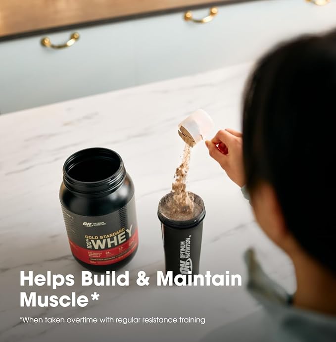 Optimum Nutrition Gold Standard 100% Whey Protein Powder, Double Rich Chocolate 1.98 Pound (Packaging May Vary)