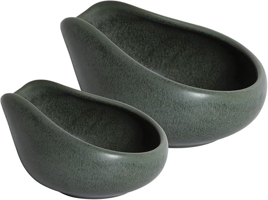 Loveramics 2-Pack Coffee Bean Dosing Cups by James Hoffmann, 30g-60g Capacity (Matte Dark Green)