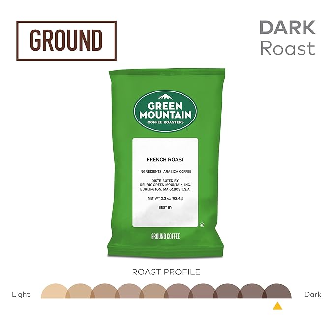Green Mountain Coffee Roasters French Roast, Keurig Fractional Packs, 50 Count, 2.2 oz.