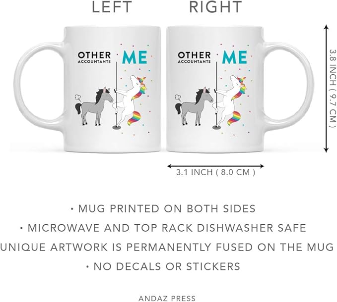 Andaz Press Funny Quirky 11oz. Ceramic Coffee Tea Mug - Thank You Gift, Horse Unicorn, 1-Pack, Birthday Ideas for Coworker Him Her, Gift Box