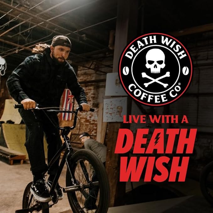 Death Wish Coffee, Organic and Fair Trade, Light Roast Coffee Pods (50 Count)