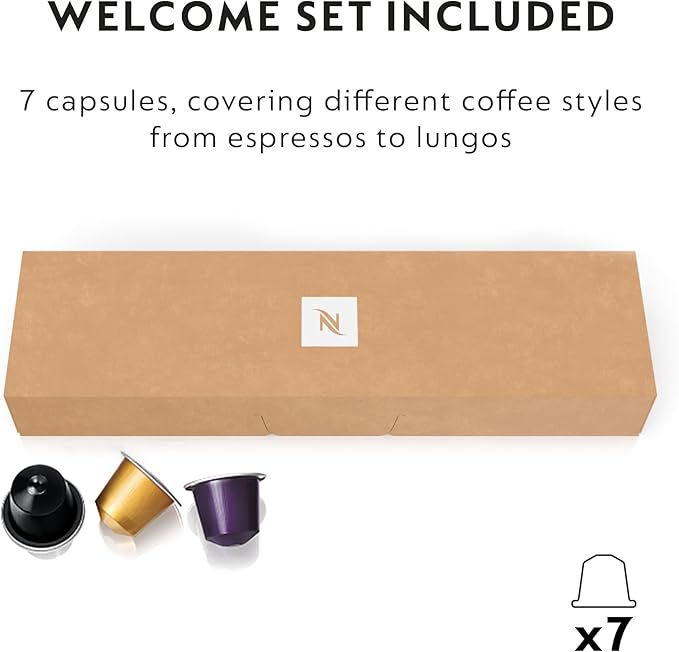Nespresso Essenza Mini Espresso Machine by Breville with Milk Frother,20.3 fl oz, Piano Black