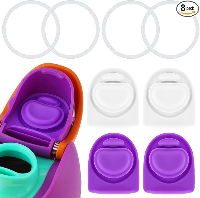 4 Sets Replacement Rubber Stopper and O Ring Gasket Compatible with Owala FreeSip 24oz 32oz,Water Bottle Lid Insert Cap Seal Parts for Owala 16/19/24/32/40oz Mouthpiece Accessories Z4K8