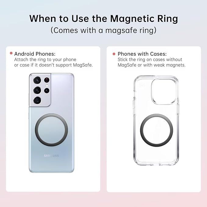 Insulated Magnetic Water Bottle - Reusable Stainless Steel Bottle with MagSafe Compatible Phone Holder - Keeps Cold for 24 Hours - Perfect for Gym, Sports, and Travel - White 32oz