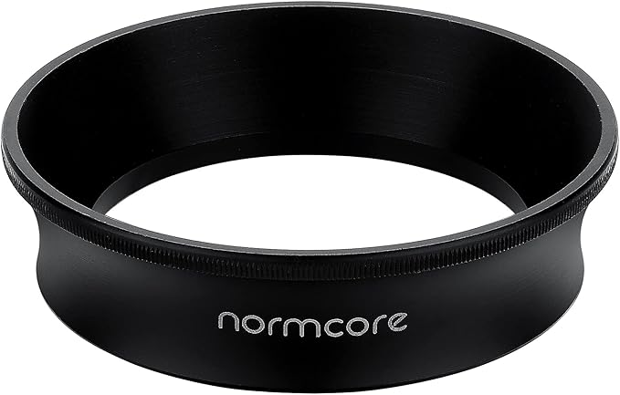 Normcore 51mm Magnetic Dosing Funnel, Espresso Dosing Ring, 18mm Anodized Aluminum with 8 Neodymium Magnets Compatible with 51mm Delonghi Decica Portafilter, Black