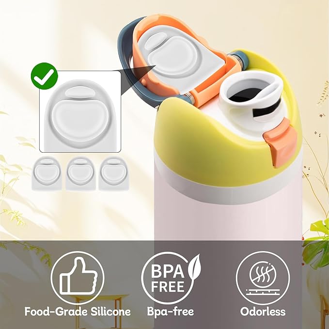 3pcs Replacement Silicone Stopper Seal Compatible with Owala FreeSip 24oz 32oz,Water Bottle Lid Cap Rubber Seal Parts for Owala 16/19/24/32/40oz Spout Gasket Mouthpiece Piece Accessories B3S5