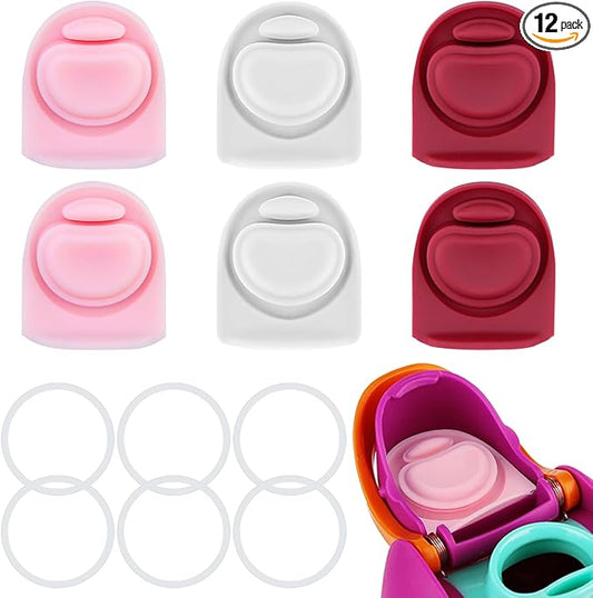 6 Sets Replacement Seal Gasket Stoppers for Owala Freesip 16oz 32oz Cap Mouth,Silicone O Sealing Ring Parts Water Bottle Top Lid Accessories for Owala Freesip 16/19/24/32/40oz（3 colors 5