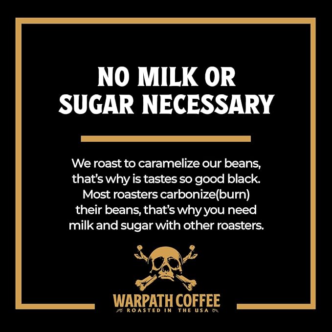 Warpath Coffee Dark Roast Whole Bean Coffee, Mariner's Blend, High Caffeine, Extra Strong Roasted 100% Arabica Coffee Beans Whole, Rich Aroma, Full-Bodied Intense Cup, Created by Navy SEALs, 12oz