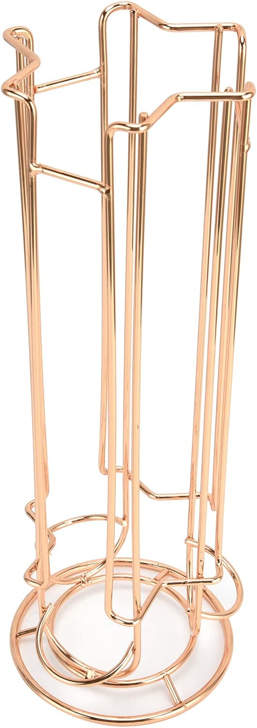Coffee Capsule Holder Storage Rack, 18PCS Coffee Pod Stand Organizer, Gold Metal Mesh Shelf for Nespresso Capsules, Sturdy Iron Chrome Plating Design for Home Office Countertop