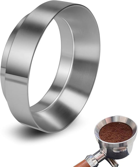 51mm Espresso Dosing Funnel with Magnetic, 51mm Portafilter Funnel, Dosing-Funnels, Compatible with Filter Espresso Dosings Funnels, 8 Magnets (Silver)