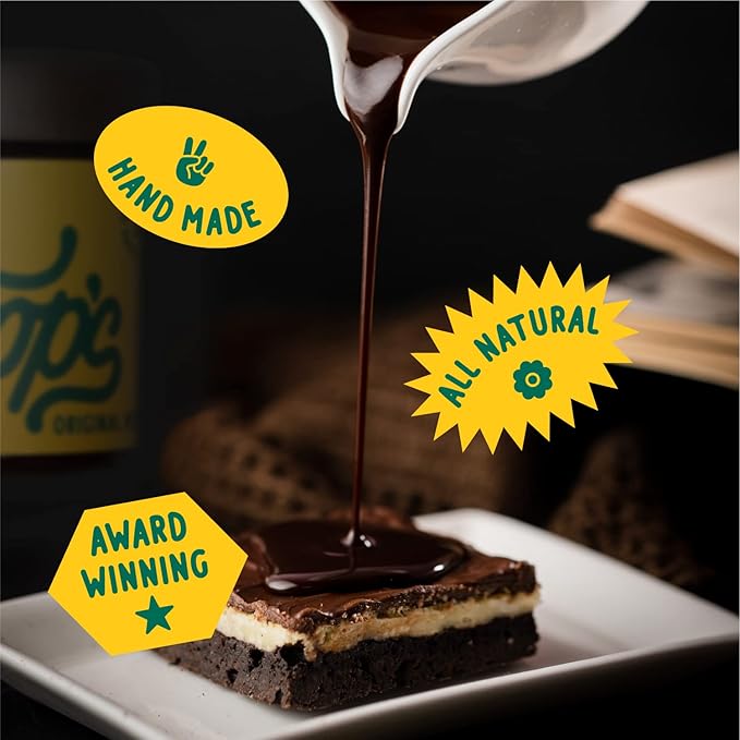 Coop's Original Hot Fudge: Gourmet, All Natural, Handcrafted, Gluten Free, Non-GMO, Chocolate Ice Cream Toppings, Sundae, Desserts, 10 Ounce