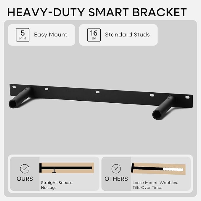 Homeforia Classic Walnut 24 inch Floating Shelf, High End Solid Real Wood Small 24inch Floating Shelves for Wall Mounted, 24in Floating Shelves, Heavy Duty Bracket, 24 X 6.5 X 1.75 inches, Set of 3