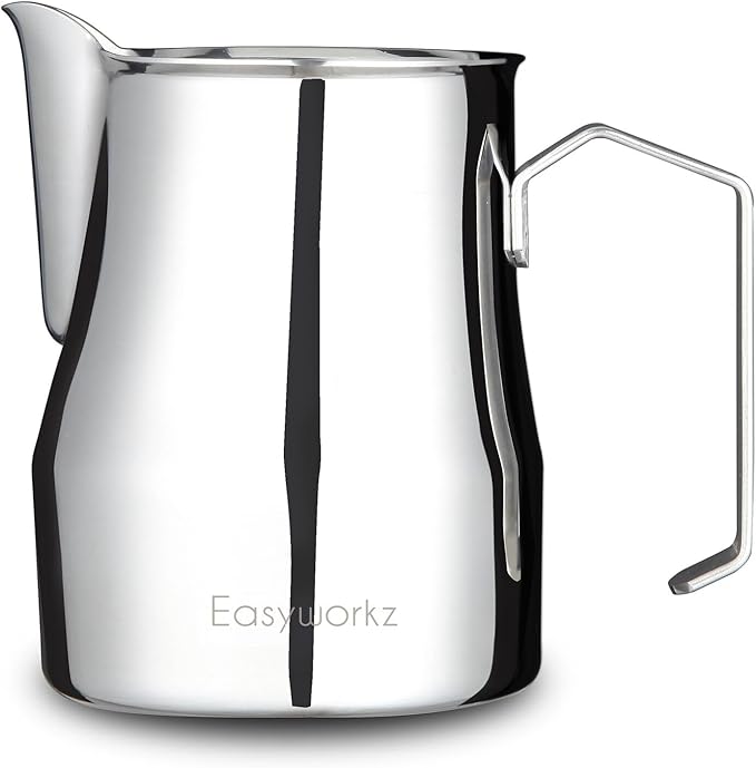 Easyworkz Espresso Steaming Pitcher Stainless Steel 15 oz Coffee Frothing Picther Milk Jug Cappuccino Latte Art Cup