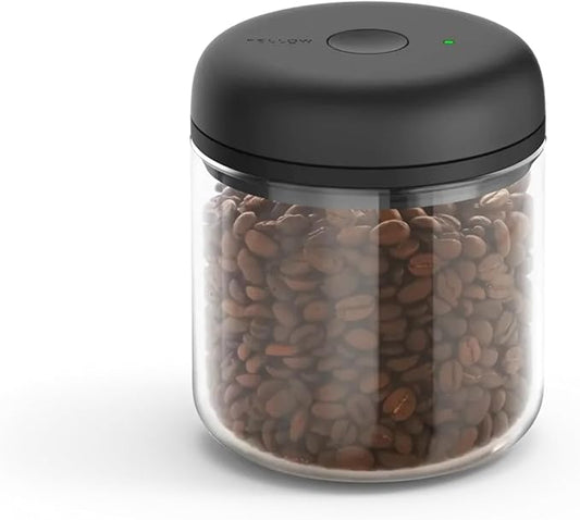 Fellow Atmos Electric Vacuum Canister & Storage Container - Airtight Coffee & Food Storage Containers - Coffee Containers - (Clear Glass, 0.7 Liter)