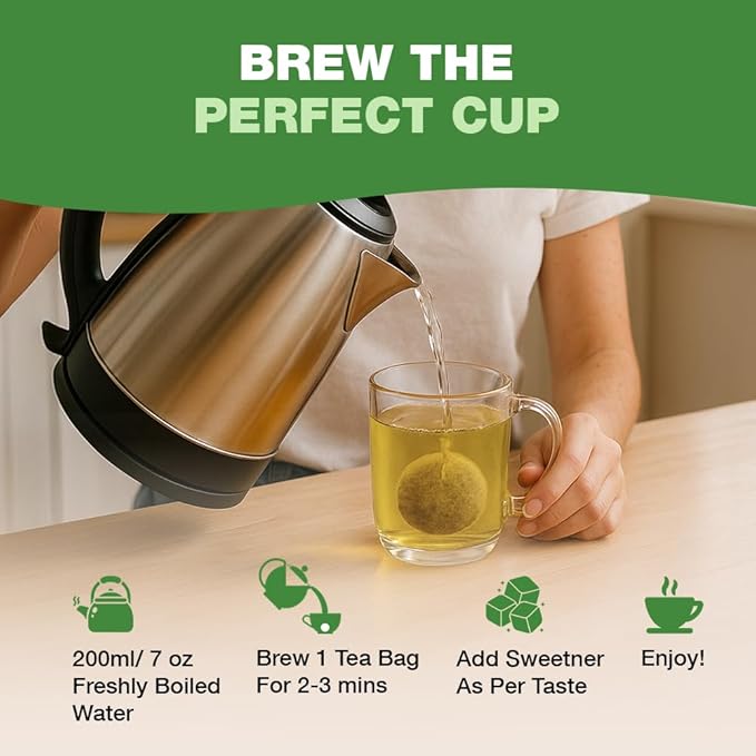 HANDPICK Lemon Balm Tea Bags – 100 Count | 100% Pure & Naturally Dried | Caffeine-Free Herbal Tea with Citrus Flavor & Aroma | Premium Lemon Balm Leaf