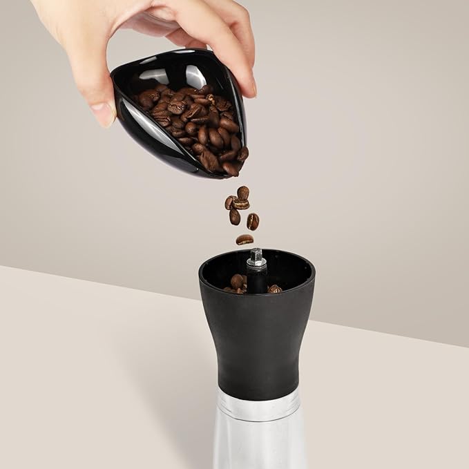 FEUNLEM Coffee Bean Dosing Cup and Spray Bottle Set - Ceramic Espresso Accessories Kit, 8ml Static Reducing Sprayer for Cafe, Home Use | Barista-Approved Dosing Tools (Black)