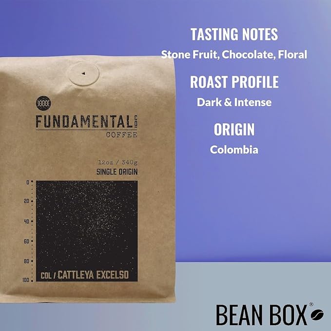 Colombia Cattleya - Roasted by Fundamental Coffee Company - Whole Bean Coffee - 12 Ounce Bag