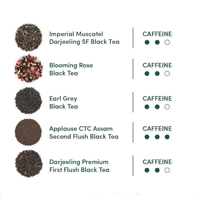 VAHDAM, Assorted Black Tea Loose Leaf Tea Gift Set (10 Flavors) Gift Ideas for Women & Men | Directly Sourced From Assam and Darjeeling | Resealable Ziplock Pouch